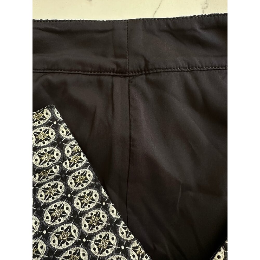 St. John Emma Gold/Black Metallic Jacquard Pants - Holiday Perfection! NWOT - Picture 11 of 11